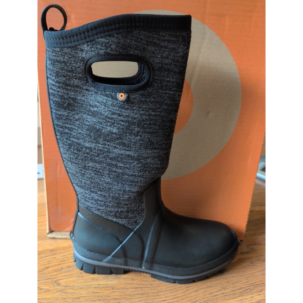 BOGS Womens Crandall Tall Knit Insulated Winter Snow Boots Size 7 Black